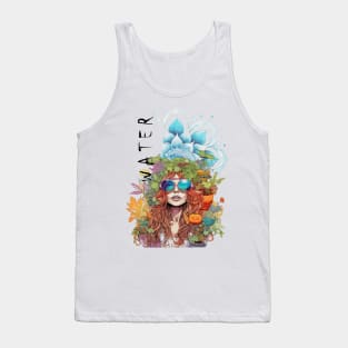 Hippie girl water element Tank Top